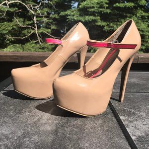 Hot Pink and Nude Heels